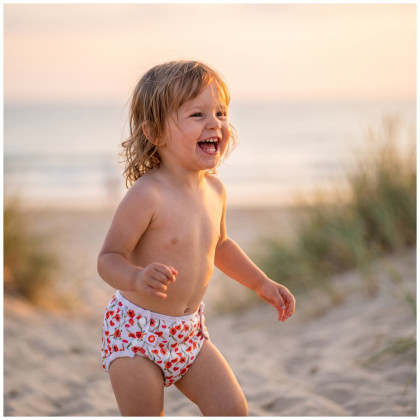 Infant swim nappy XKKO OneSize - Red Poppies