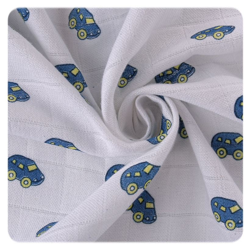 Hight Density Cotton Muslins XKKO LUX 80x80 - Cars 10x3ps  (Wholesale pack.)
