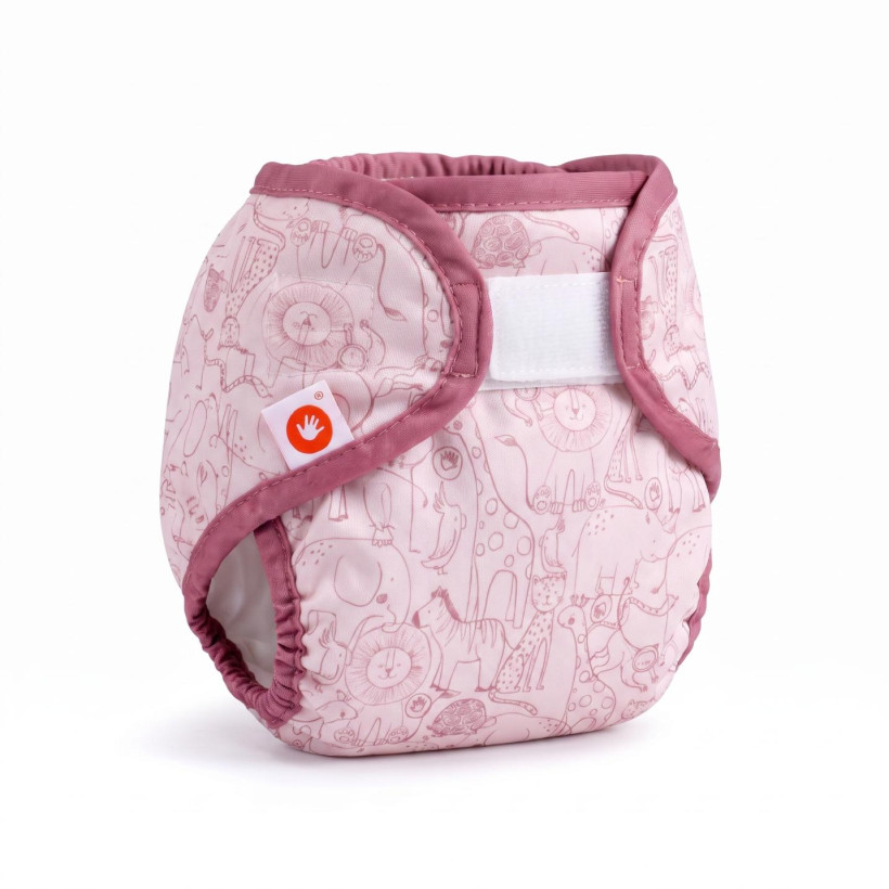 XKKO Diaper Cover Newborn - Safari Mesa Rose