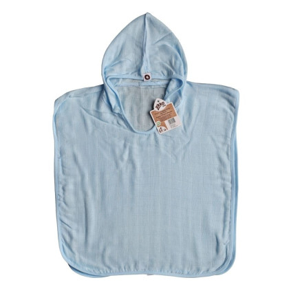 Bamboo Muslin Poncho XKKO BMB - Baby Blue