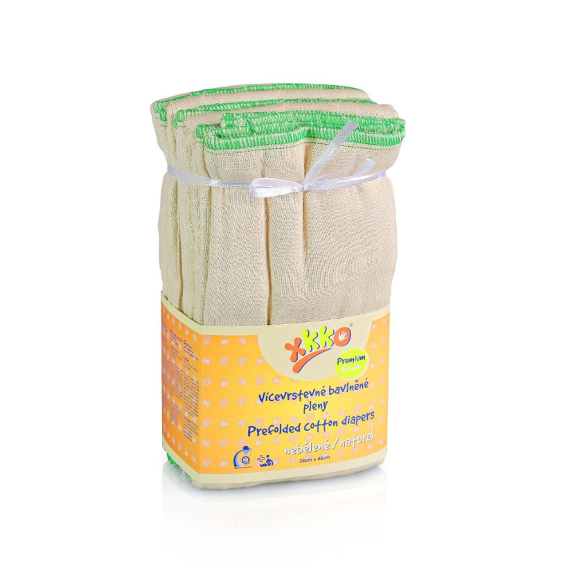 Prefolded Diapers XKKO Classic - Premium Natural 24x6ps (Wholesale pack.)