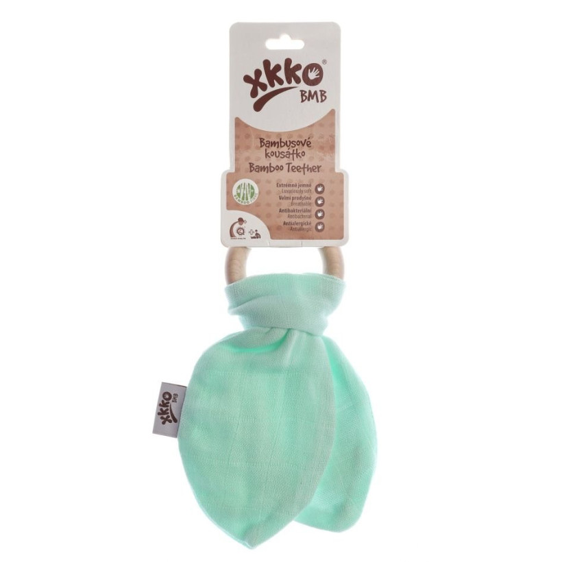 XKKO BMB Bamboo teether with Leaves - Mint