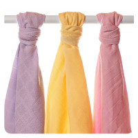 Organic Cotton Muslin Towels XKKO Organic 90x100 Old Times - Pastels For Girls