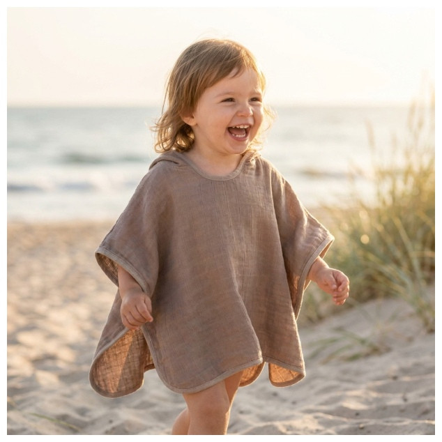 Bamboo Muslin Poncho XKKO BMB Colours - Atmosphere